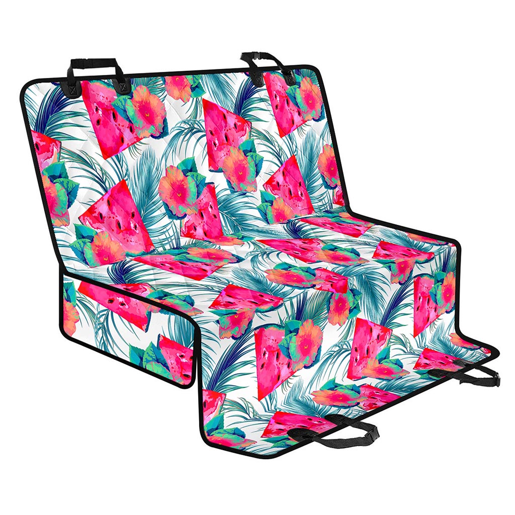 Watermelon Teal Hawaiian Pattern Print Pet Car Back Seat Cover