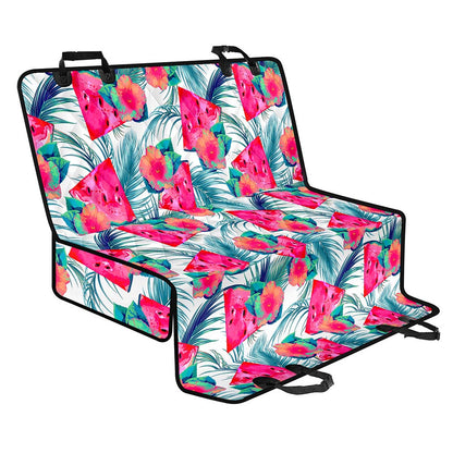 Watermelon Teal Hawaiian Pattern Print Pet Car Back Seat Cover