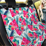 Watermelon Teal Hawaiian Pattern Print Pet Car Back Seat Cover