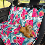 Watermelon Teal Hawaiian Pattern Print Pet Car Back Seat Cover