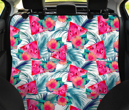 Watermelon Teal Hawaiian Pattern Print Pet Car Back Seat Cover