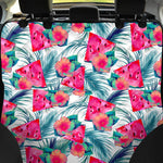 Watermelon Teal Hawaiian Pattern Print Pet Car Back Seat Cover
