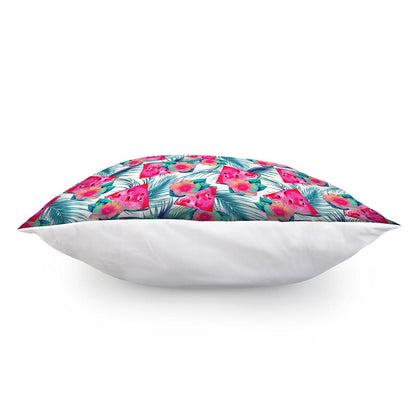 Watermelon Teal Hawaiian Pattern Print Pillow Cover