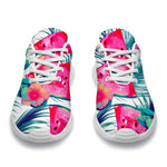 Watermelon Teal Hawaiian Pattern Print Sport Shoes GearFrost