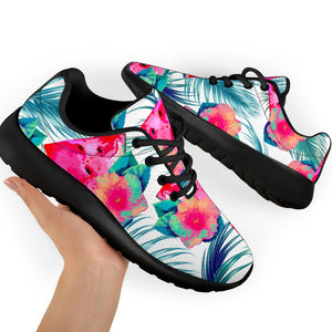 Watermelon Teal Hawaiian Pattern Print Sport Shoes GearFrost