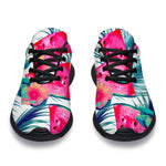 Watermelon Teal Hawaiian Pattern Print Sport Shoes GearFrost