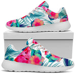 Watermelon Teal Hawaiian Pattern Print Sport Shoes GearFrost