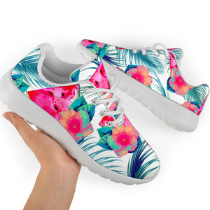 Watermelon Teal Hawaiian Pattern Print Sport Shoes GearFrost