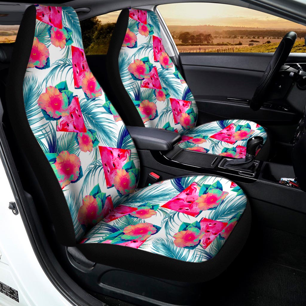 Watermelon Teal Hawaiian Pattern Print Universal Fit Car Seat Covers