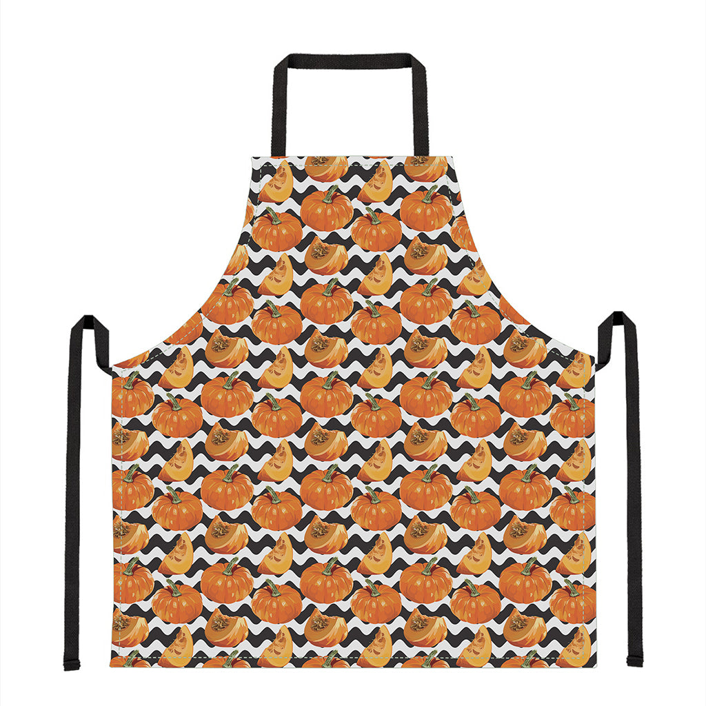 Wave Pumpkin Pattern Print Apron