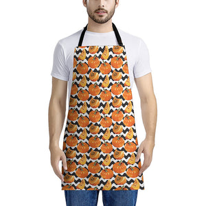 Wave Pumpkin Pattern Print Apron