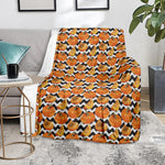 Wave Pumpkin Pattern Print Blanket
