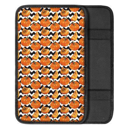 Wave Pumpkin Pattern Print Car Center Console Cover