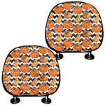 Wave Pumpkin Pattern Print Car Headrest Covers