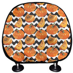 Wave Pumpkin Pattern Print Car Headrest Covers