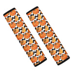 Wave Pumpkin Pattern Print Car Seat Belt Covers