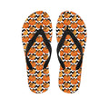 Wave Pumpkin Pattern Print Flip Flops