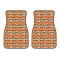 Wave Pumpkin Pattern Print Front Car Floor Mats