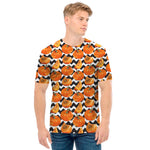 Wave Pumpkin Pattern Print Men's T-Shirt