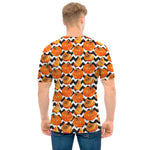Wave Pumpkin Pattern Print Men's T-Shirt