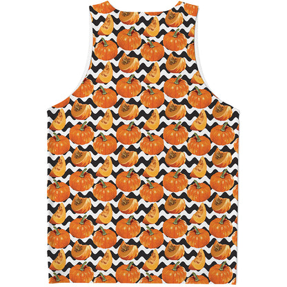Wave Pumpkin Pattern Print Men's Tank Top