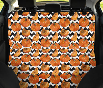 Wave Pumpkin Pattern Print Pet Car Back Seat Cover