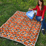 Wave Pumpkin Pattern Print Quilt
