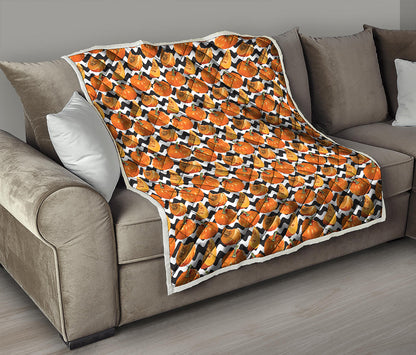 Wave Pumpkin Pattern Print Quilt