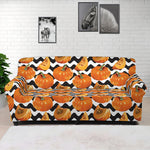 Wave Pumpkin Pattern Print Sofa Cover