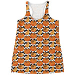 Wave Pumpkin Pattern Print Women's Racerback Tank Top
