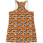 Wave Pumpkin Pattern Print Women's Racerback Tank Top