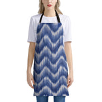 Wavy Shibori Pattern Print Apron