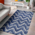 Wavy Shibori Pattern Print Area Rug