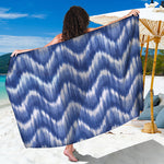 Wavy Shibori Pattern Print Beach Sarong Wrap