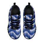 Wavy Shibori Pattern Print Black Sneakers