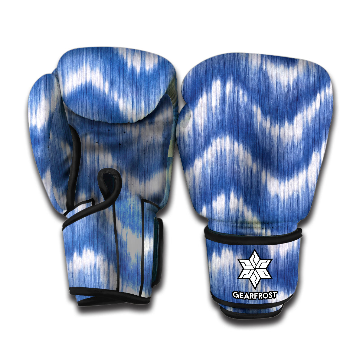 Wavy Shibori Pattern Print Boxing Gloves