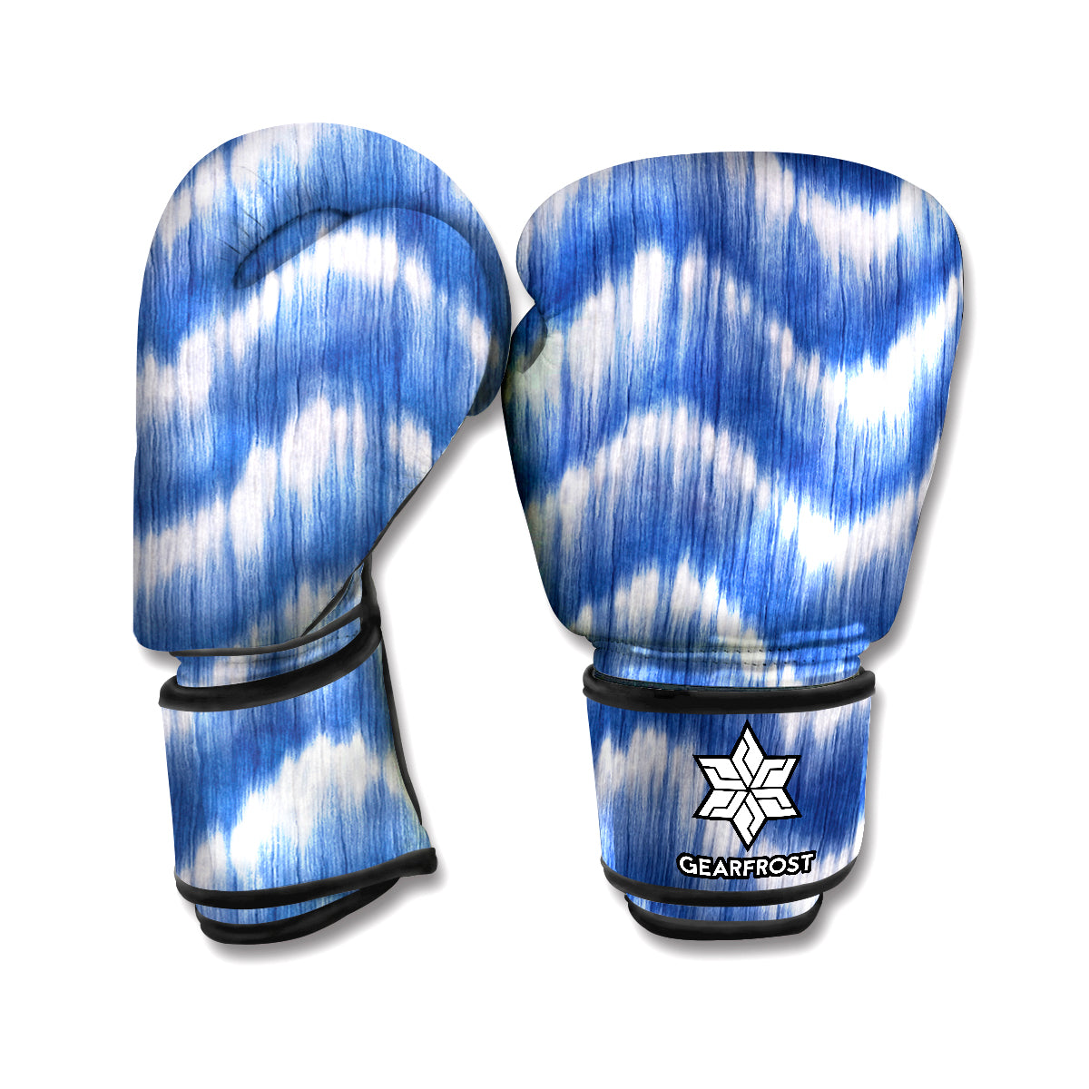Wavy Shibori Pattern Print Boxing Gloves