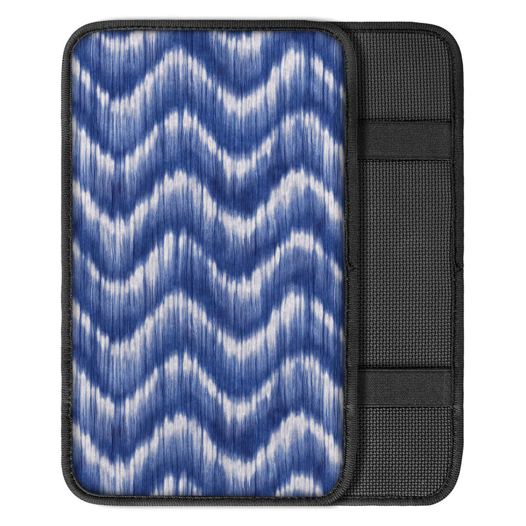 Wavy Shibori Pattern Print Car Center Console Cover