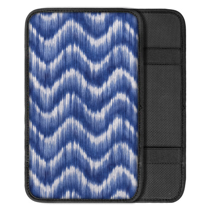 Wavy Shibori Pattern Print Car Center Console Cover