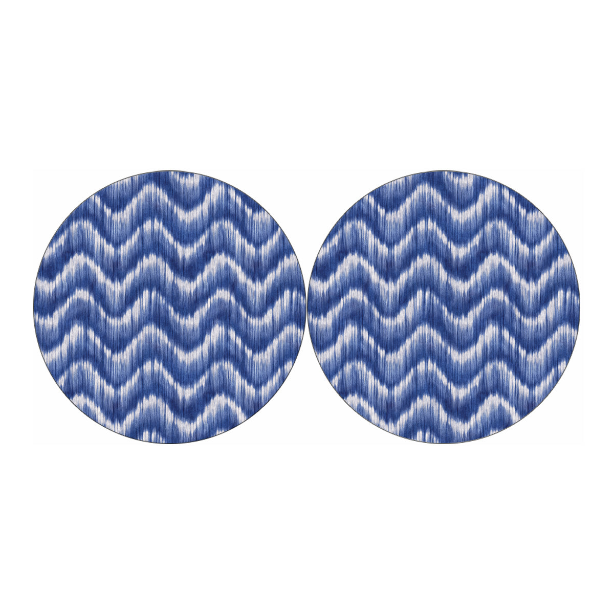 Wavy Shibori Pattern Print Car Coasters