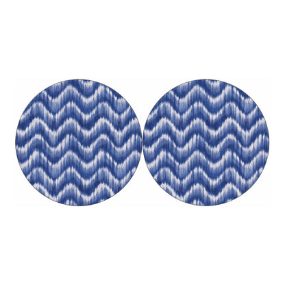 Wavy Shibori Pattern Print Car Coasters