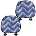 Wavy Shibori Pattern Print Car Headrest Covers