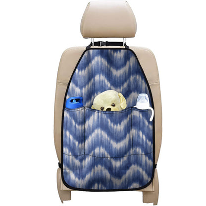 Wavy Shibori Pattern Print Car Seat Organizers