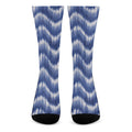 Wavy Shibori Pattern Print Crew Socks