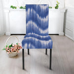 Wavy Shibori Pattern Print Dining Chair Slipcover