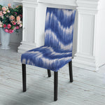 Wavy Shibori Pattern Print Dining Chair Slipcover