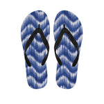 Wavy Shibori Pattern Print Flip Flops