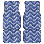 Wavy Shibori Pattern Print Front and Back Car Floor Mats