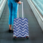 Wavy Shibori Pattern Print Luggage Cover