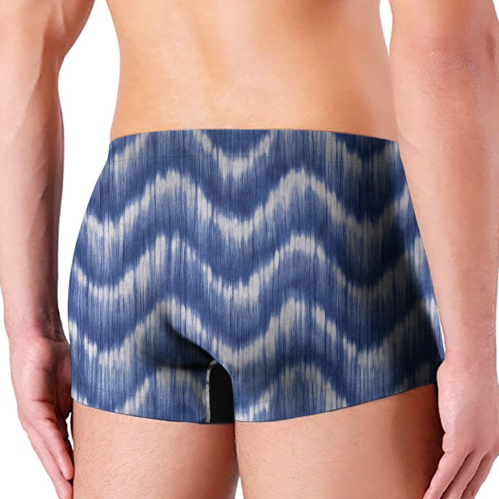 Wavy Shibori Pattern Print Men's Boxer Briefs